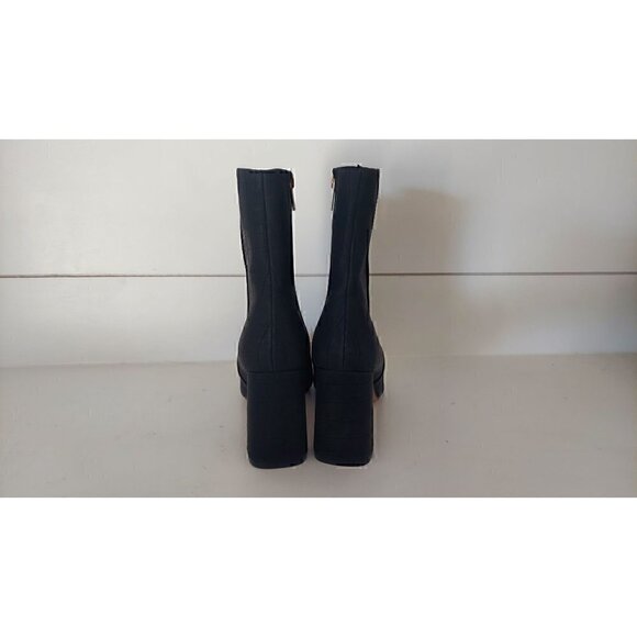 New York & Company Black Ankle Boots with Gold Accents - Picture 7 of 9